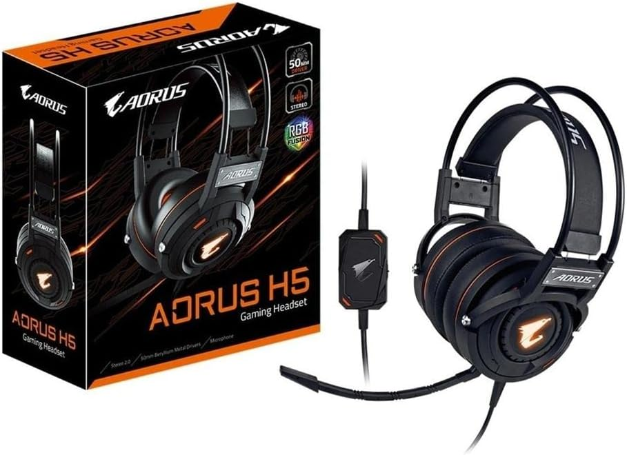 GIGABYTE AORUS H5 RGB Stereo Gaming Comfort Headset GIGABYTE AORUS H5 RGB Stereo Gaming Comfort Headset